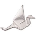 thumbnail image 1 of Sterling Silver 30" 1mm Box Chain 3D Large Japanese Origami Crane Pendant Necklace, 1 of 2