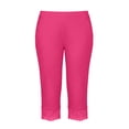 thumbnail image 4 of cocolona Capri Leggings for Women Summer Workout Casual Lace Mid Waisted Stretch Tights Beach Vacation Yoga Pants with Pockets, 4 of 4