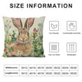 thumbnail image 5 of JEUXUS Easter Pillow Covers He is Risen Eggs Rabbit Bunny Ears Easter Decorations Outdoor Pillows Decorative Throw Pillows Cases Decorations Spring Cushion Covers for Home Couch, 5 of 5