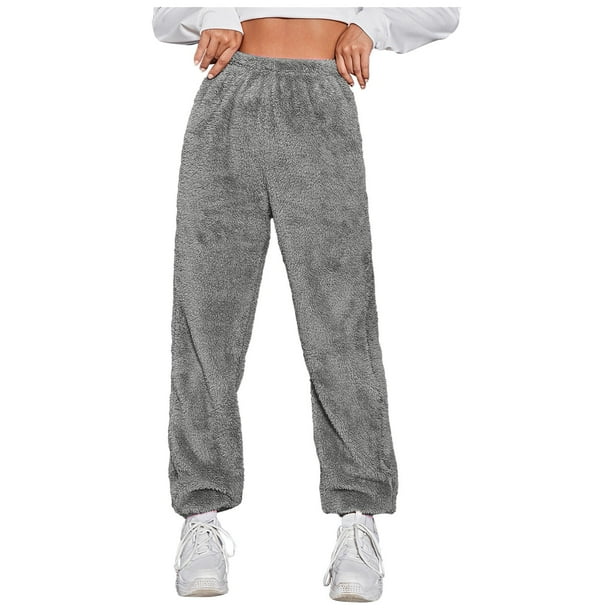 Pantalones de Chándal Gibobby Mujer Color Sólido Otoño Invierno XXXL