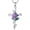 Violet, variant on Violet Cross Necklace 925 Sterling Silver Violet Flower Cross Necklace Birth Flower Jewelry Gifts for Women Mom Her