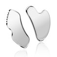 thumbnail image 1 of Herramientas faciales Gua Sha MoHern de acero inoxidable, 2 unidades, 1 of 7