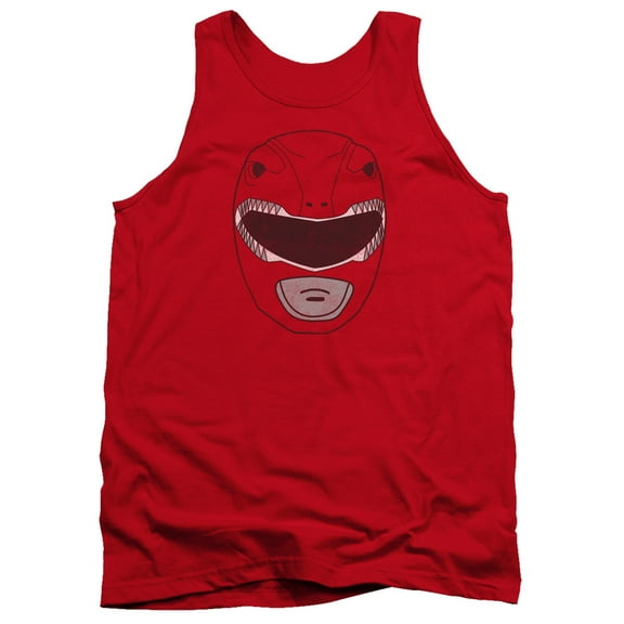 power rangers red ranger mask mens tank top shirt (red, medium)