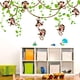 thumbnail image 4 of Kearding Monos lindos Pegatinas de pared Niños Arte PVC Calcomanía 3D Animales Hojas Papel tapiz Dormitorio Calcomanías para el salón para jardín de Decoración del hogar Kearding HA074842-00, 4 of 6