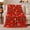 Bells And Wreaths, variant on Cheerful Christmas Snowman Tree Icons Festive Holiday Red, Festive Holiday Scene, Warm Flannel Blanket for Living Room and Reading Nook, Art Lovers Christmas Gift, Festive Home Decor