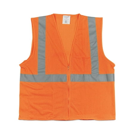 

Zipper Safety Vest Large Hi-Viz Orange | Bundle of 10 Each