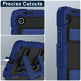 thumbnail image 5 of Case for Samsung Galaxy Tab A11 2025/A9 2023 8.7 inch Model (SM-X110/X115/X130/X135) Contrast Color Multiple Protection Cover With Foldable Stand and Shoulder Strap, 5 of 8