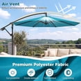 thumbnail image 6 of Costway 10 FT Offset Hanging Umbrella with Base Patio Cantilever Umbrella 360° Rotation Turquoise, 6 of 10