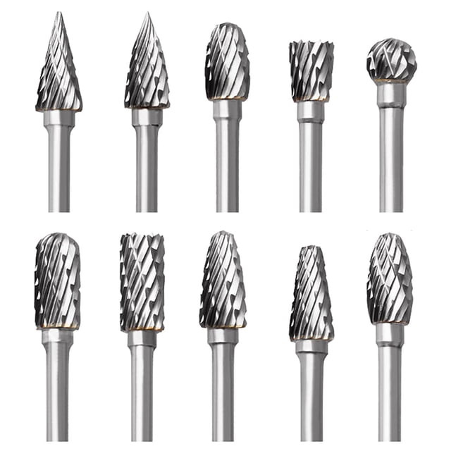 Juego de fresas rotativas FOTYBEI de carburo de tungsteno para Dremel, 10 unidades