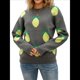 thumbnail image 3 of Suéter Holgado de Punto con Cuello Redondo y Larga para Mujer, Otoño e Invierno 2025 Gris Oscuro M, 3 of 9