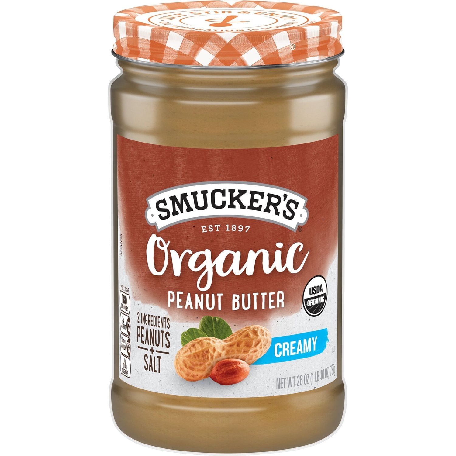 Smucker's Organic Creamy Peanut Butter 26 oz., 2 pk