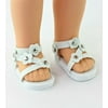 "2 pack of Flower Power Sandals: Pink and White | Fits 14"" Wellie Wisher Dolls | 14?? Inch Doll Accessories"