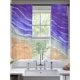 thumbnail image 2 of Purple Ombre Coastal Sheer Curtains 63 Inch Length 2 Panels Set for Living Room/Bedroom, Summer Nautical Beach Ocean Seaside Curtain Sheers Drapes Rod Pocket Curtains Window Treatment Set 52''x63''x2, 2 of 7