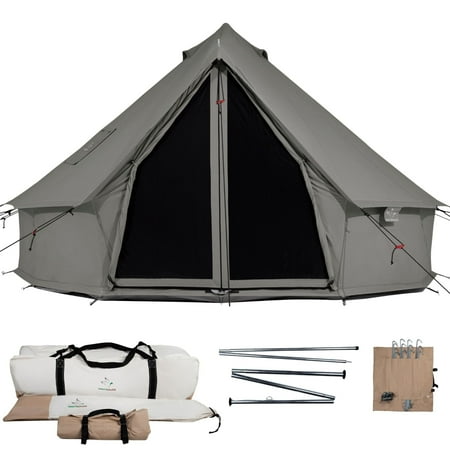WHITEDUCK Regatta Canvas Bell Tent w/Stove Jack Boulder Gray 13 Waterproof Outdoor Camping Yurt