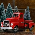 thumbnail image 4 of Gustave Vintage Red Truck Christmas Decor 7" Metal Car with 5pcs Mini Christmas Trees Set for Christmas Decorations Table Top Decor Holiday Xmas Supplies Gift Toy, 4 of 10