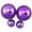 Shiny Purple, variant on Double Sided Pearl Stud Earrings, Shiny Purple