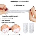 thumbnail image 4 of BRILLAR Protectores de dedos de gel suave y transpirable (12 piezas) - Blanco, tapones para los dedos del pie para el dedo gordo, alivio del dolor y tubos de cojín de fricción, 4 of 5
