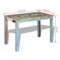 thumbnail image 4 of vidaXL Dining Table Solid Reclaimed Wood 115x60x76 cm, 4 of 5