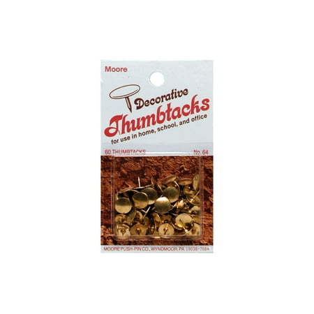 Moore Thumb Tack Decorative Brass 60pc