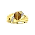 thumbnail image 1 of RYLOS Bagues pour Femmes Bague en Argent Plaquée Or 14K Pierre Précieuse Ovale 9X7MM et Diamants Design Classique Novembre Oeil de Tigre Bijoux pour Femmes Taille 8, 1 of 7