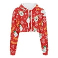 thumbnail image 2 of Suhoaziia Athletic Sweatshirt Crop Tops for Women Christmas Snowman Pullover Hoodies Preppy Long Sleeve Size XL Hem Hoodies Print Graphic Y2K Comfortable Outfit Daily Wear, 2 of 6