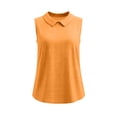 thumbnail image 7 of Kezqiaxn Tops for Women Summer Sleeveless Collared Work Button Up Shirt Business Dressy Work Blouses Fashion Clothing, 7 of 7