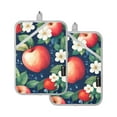 thumbnail image 7 of Yayeee Pot Holders Kitchen Heat Resistant with Pocket 7"x9.8" Cotton Oven Cooking Hot Pads, Blue Apple Pattern, 7 of 7