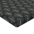 thumbnail image 4 of Ambesonne Art Deco Fitted Sheet, Abstract Concept 60s Lover, Twin Size, Grey and Pale Tan, 4 of 5
