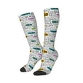 thumbnail image 2 of Bingfone Compression Socks For Women And Men Long Socks For Running Athletic Cycling Nurse-Hello, 2 of 9