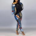 thumbnail image 1 of Aqestyerly Women's Printed Two-Piece Lounge Set,Casual Round Neck Top and Pants,Spring Summer Wear HWRETIE, 1 of 8