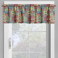 thumbnail image 2 of Ambesonne Retro Valance Pack of 2, Colorful Cameras in Squares, 42"X18", Multicolor, 2 of 5