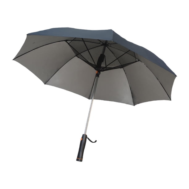 Sombrilla con ventilador incorporado, ideal para deportes, camping y veranos calurosos. Recubrimiento Argenta