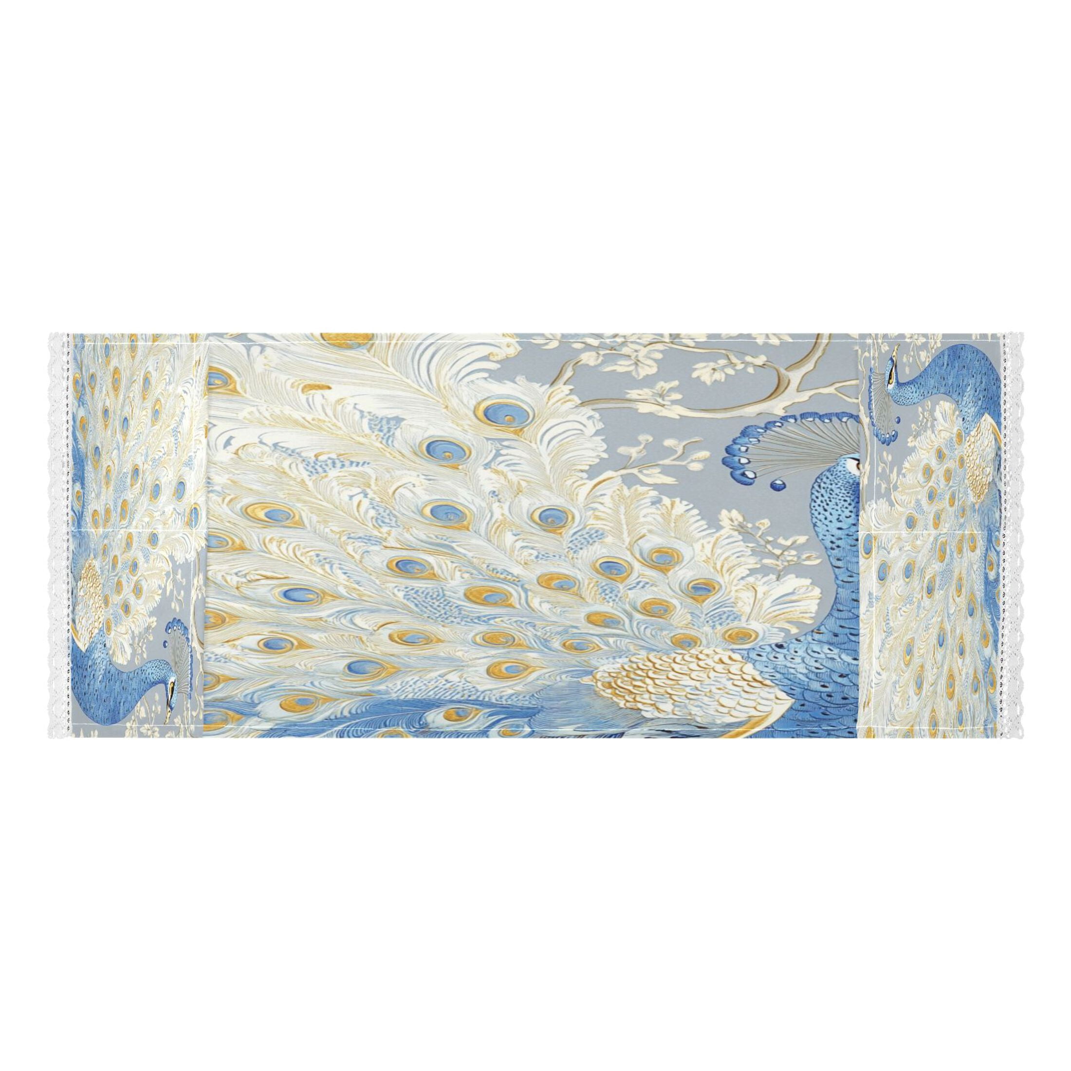 WOBOGO Pretty Blue Peacock Washing Machine Cloth Dryer Refrigerator Top Cover Protective Non-Slip Mat For Kitchen Laundry