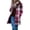 Hot Pink, variant on Trench Jackets for Women Plaid Mid-Length Shacket Coat Long Sleeve Lapel Button Winter Trench Coat Jacket with Pockets