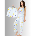 thumbnail image 3 of SET DE PIJAMA DE 3 PIEZAS PANTALON, SHORT Y BLUSA PARA MUJER DISEÑO UNICO UNITALLA, 3 of 5