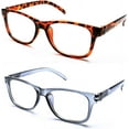thumbnail image 1 of OURUI Blue Light Blocking Reading Glasses 2 Pack Computer Readers for Men Women UV Protection with Spring Hinge, 1 of 6