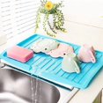 thumbnail image 3 of Multifunctional Rectangular Kitchen Drain Tray with Efficient Drainage - Durable Storage Solution for Fruits, Vegetables, Utensils & Dishes, Decorative Color Options (White), 3 of 6