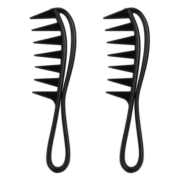 2pcs Professional Wide Tooth Shark Comb for Curly Hair Styling Tool