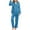A-Sky Blue568, variant on XIAONU Womens Satin Pajama Set Long-Sleeve Top & Pants Homewear Fall Winter Simple Soft Casual Sleepwear Set