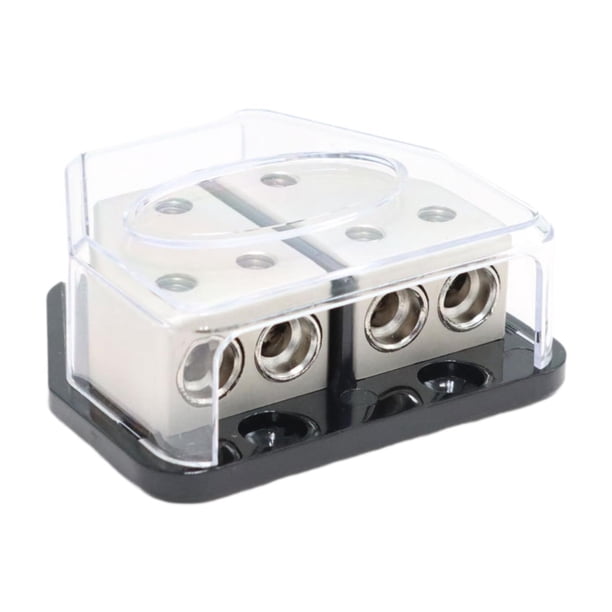 Bloque de distribución de energía para altavoces, divisor de potencia para vehículos recreativos, barcos y automóviles. Negro
