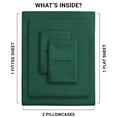 thumbnail image 3 of IR Imperial Rooms Bed Sheet Set 1800 Series Soft Deep Pocket Microfiber 400 Thread Count Brushed Emerald Green King 4 Piece, 3 of 8