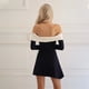 thumbnail image 5 of Vestido sin tirantes con hombros descubiertos para mujer, falda ajustada de manga larga con bloque de Color a la moda, traje elegante y Sexy para fiesta y Club, 5 of 5