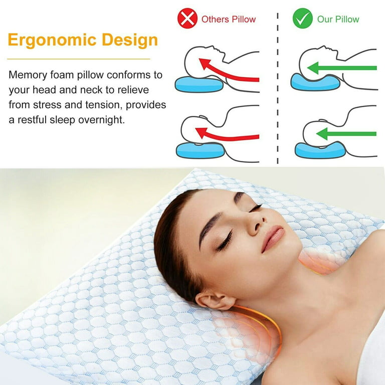 Cooling Bed Pillows for Sleeping，Memory Foam Pillows Luxury Extra