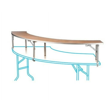 TentandTable 10-Foot Outer Wooden Bar Top Riser for Serpentine Banquet Tables