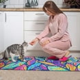 thumbnail image 3 of Blue Pioneer Flower and Leaf Pattern Kitchen Rugs Sets Of 2,Anti Fatigue Kitchen Mat Rugs Non Slip Washable,Decorative Kitchen Floor Mats for Kitchen,Sink,Laundry,17"x30"+17"x47", 3 of 7
