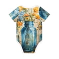 thumbnail image 6 of Rocae Rustic Blue Vase Blossoms for Baby Cotton Short-Sleeve Bodysuits for Unisex Onesies Bodysuit-18 Months, 6 of 7