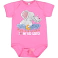 thumbnail image 3 of Inktastic I Love My Big Sister Cute Elephants with Moon and Stars Boys or Girls Baby Bodysuit, 3 of 5