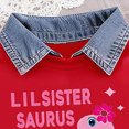 thumbnail image 6 of Toddler Baby Girl Clothes 24 Months 2T 3T 4T 5T 6T 7T Fall Winter Outfits Contrast Color Long Sleeve Sweatshirt + Flare Pants Sets Light Blue Size 6-7 Years, 6 of 7