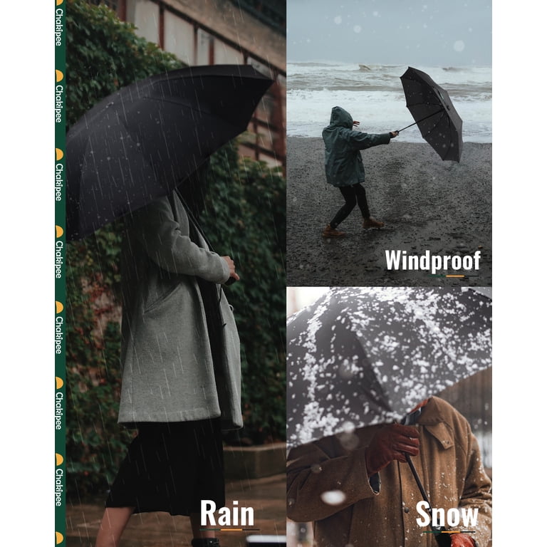 Chakipee Compact Travel Umbrella, 97cm Span, Black photo 3