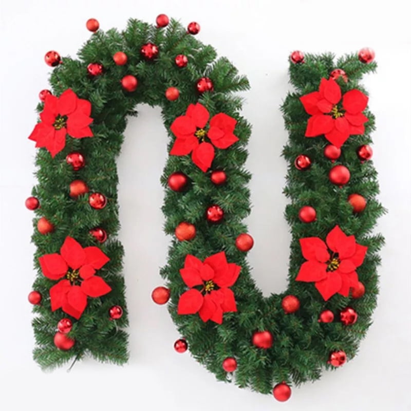 9ft Christmas Garland XMAS Decorations Imperial Pine Fireplace Wreath Ornaments 